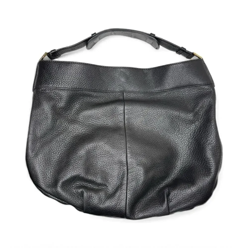 Soft Slouchy Black Leather Hobo Bag | Quiet Luxury Minimalist Shoulder Bag